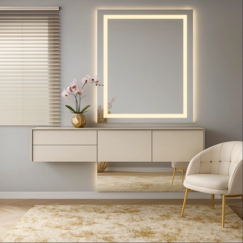 Lustro do toaletki w dwóch częściach z podświetleniem - EMI GLAM LED